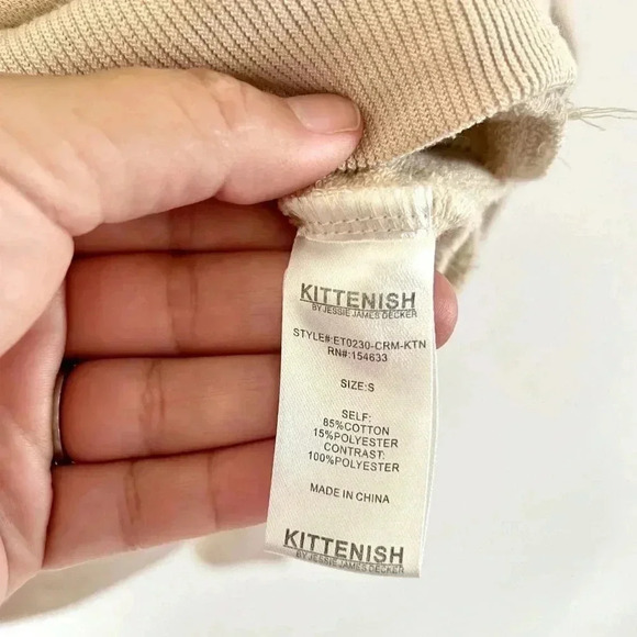 Kittenish Save The Drama Beige Sweatshirt and Jogger Cozy Lounge Set Size Small - Picture 14 of 15
